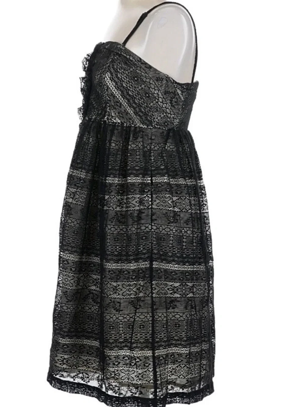 Moulinette Soeurs Anthropologie Black Lace Dress 4 Small Whimsigoth Sleeveless